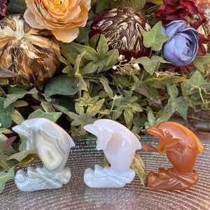 Natural Agate Crystal Carvings